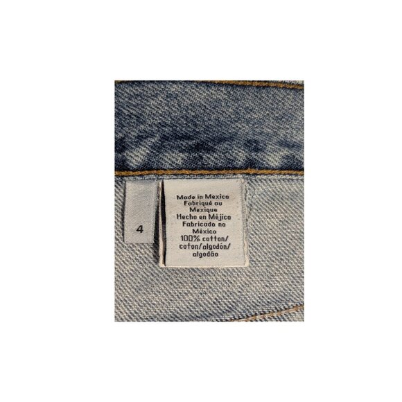 ✨ Calvin Klein Jeans Vintage High-Rise Cutoff Denim Shorts  Size 4 100% Cotton - Picture 4 of 4